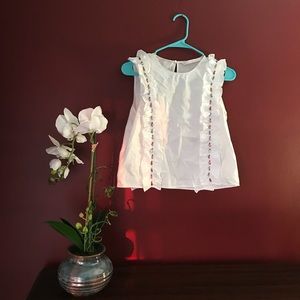 Zara Trafaluc Collection Jewel Top in White XS
